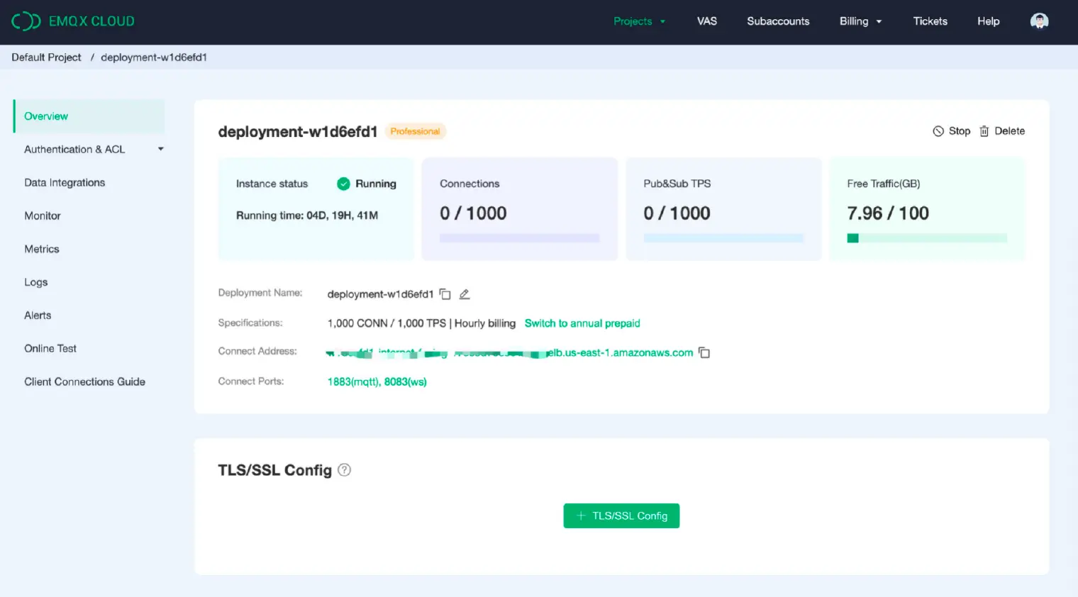 overview of your MQTT broker