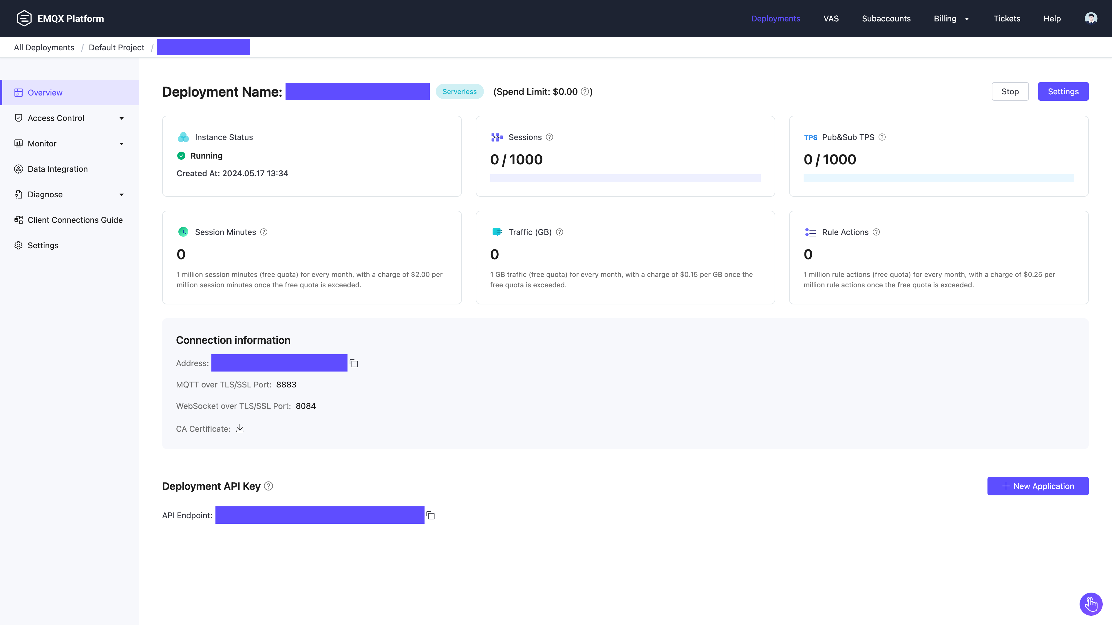 Deploying EMQX Serverless