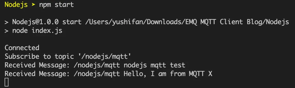 MQTT messages