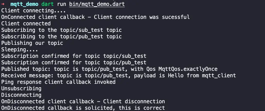 Dart MQTT 测试