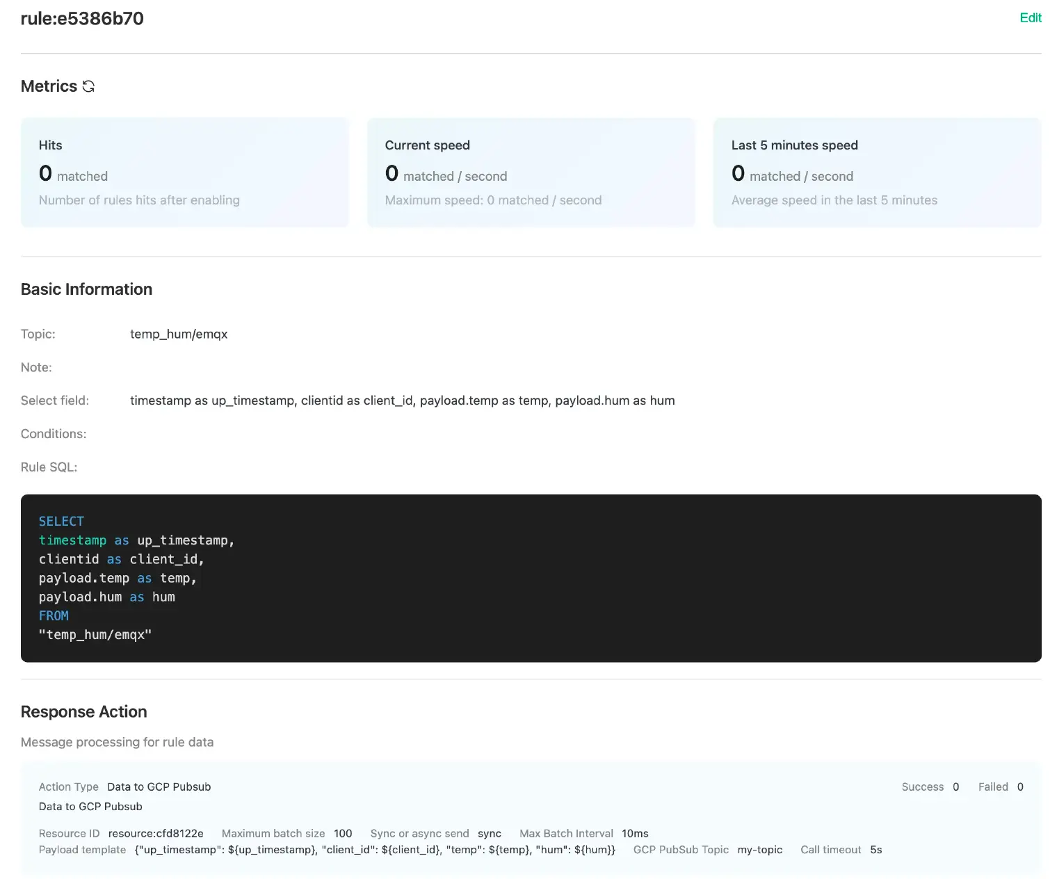 查看刚才创建的 SQL 语句规则和动作