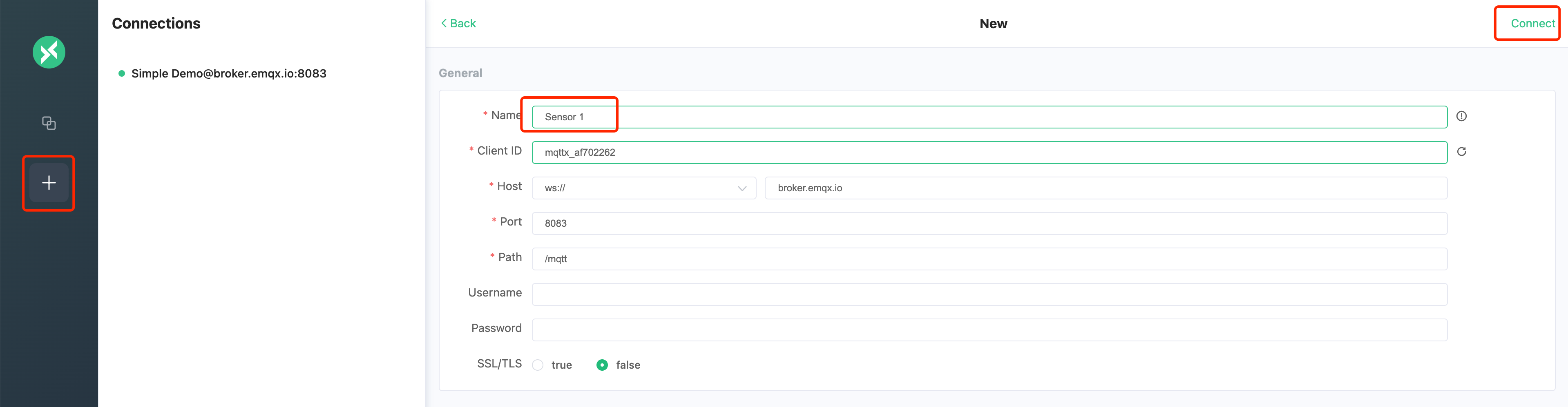 建立 MQTT 連接