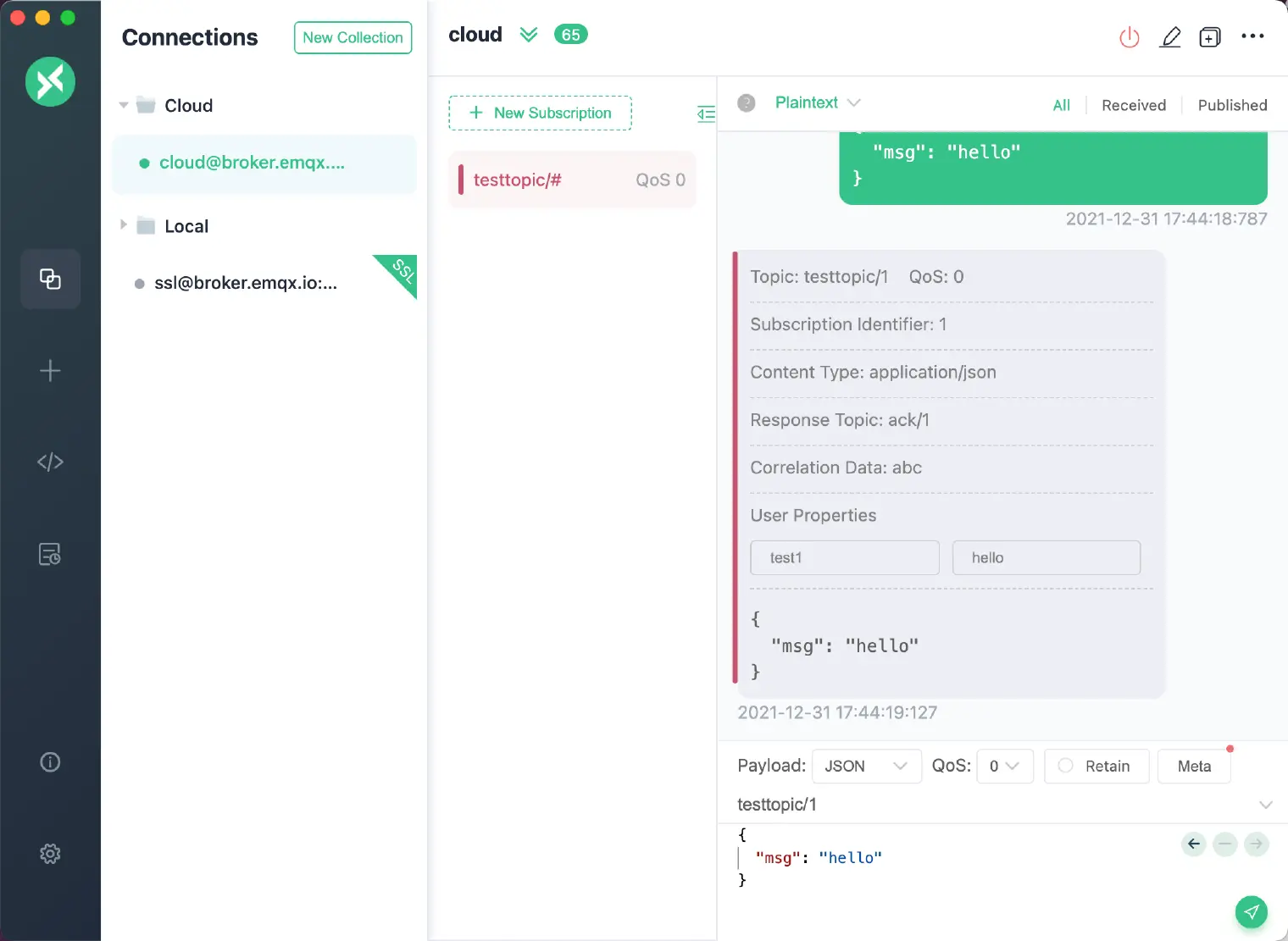 MQTTX 支持更多 MQTT 5.0 属性