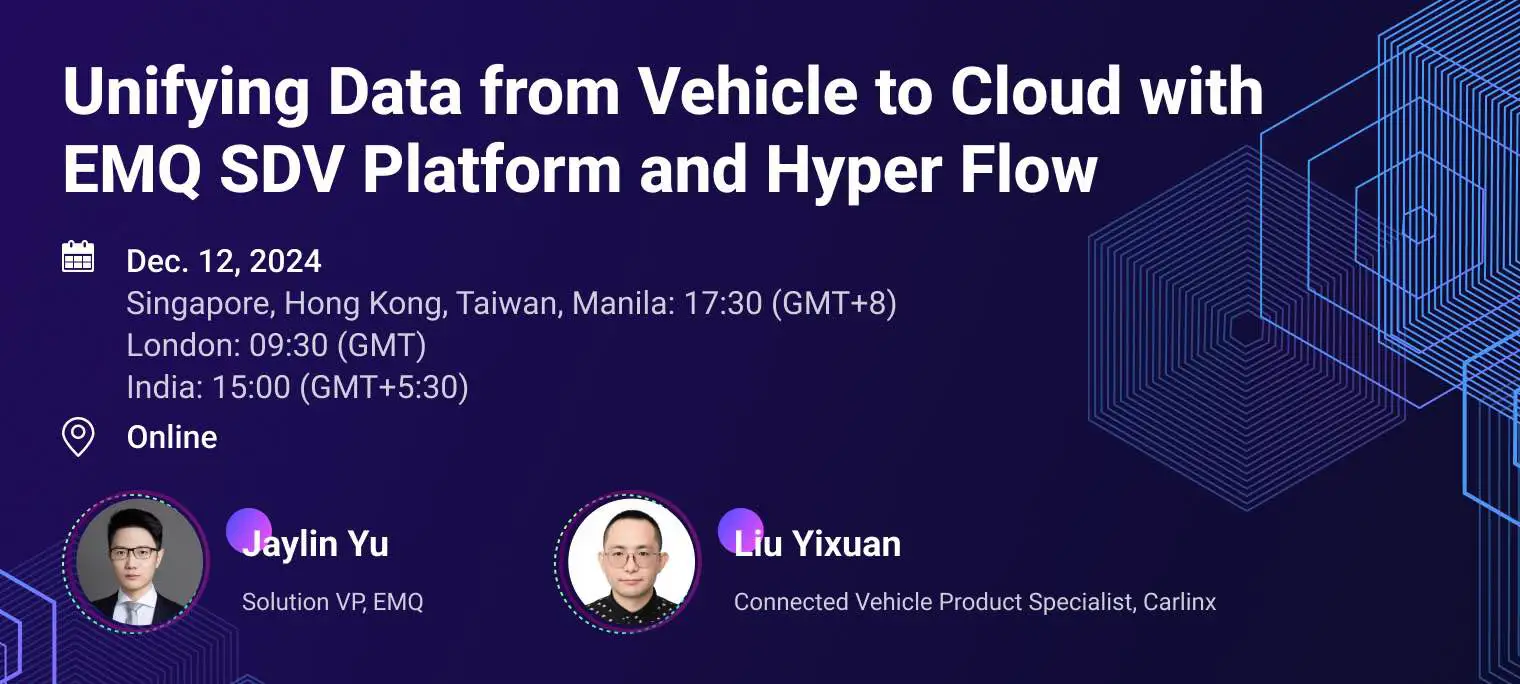 Unifying Data from Vehicle to Cloud with EMQ SDV Platform and Hyper Flow