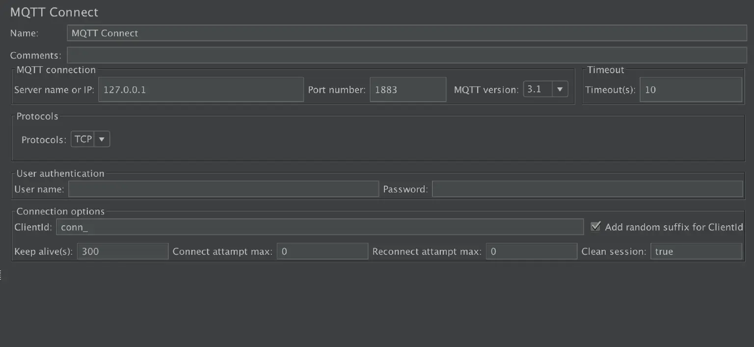 MQTT Connect Sampler