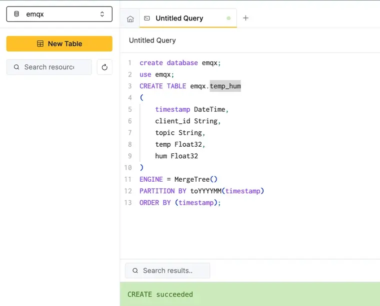 SQL console