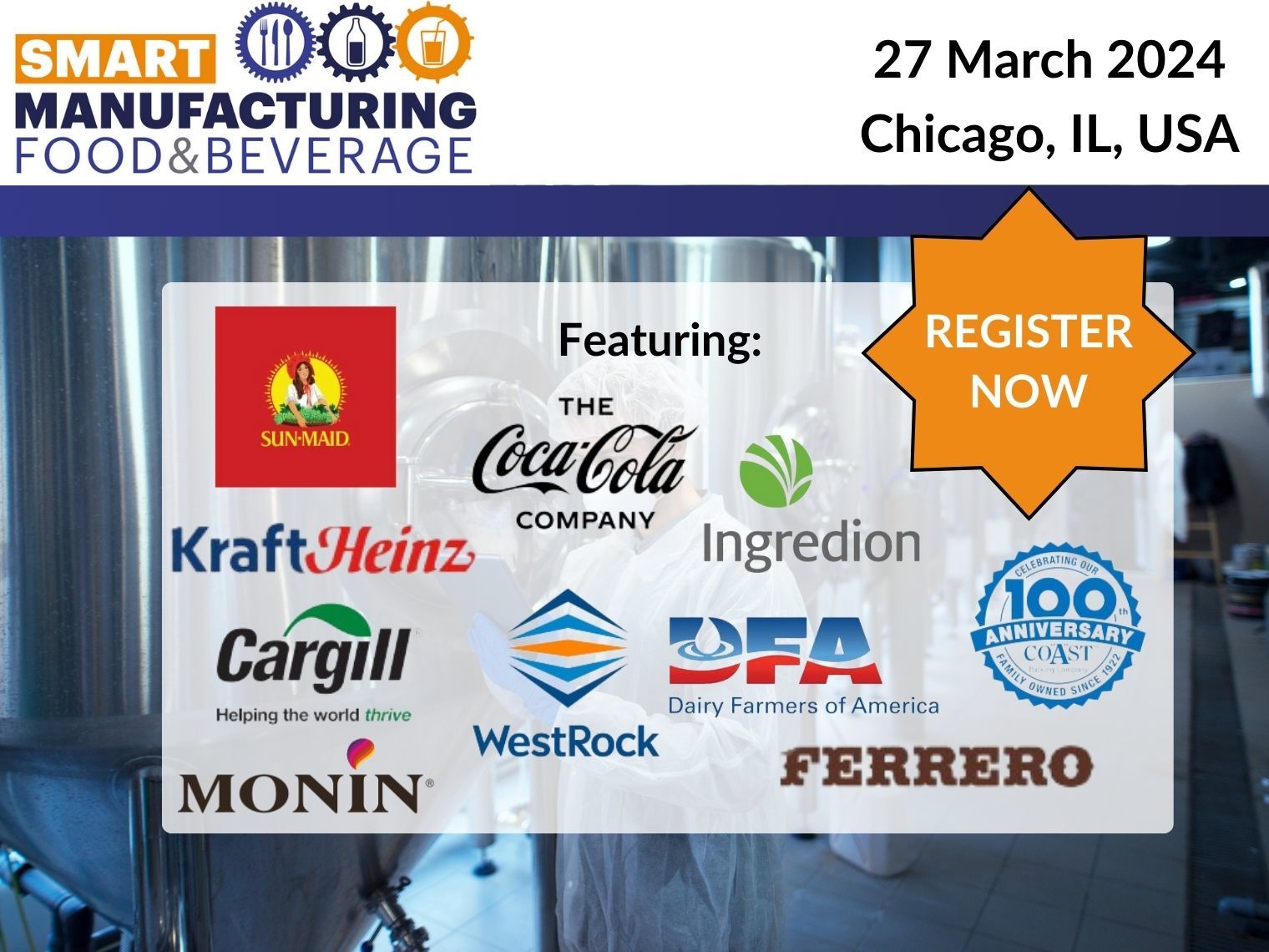 Smart Manufacturing for Food & Beverage Summit