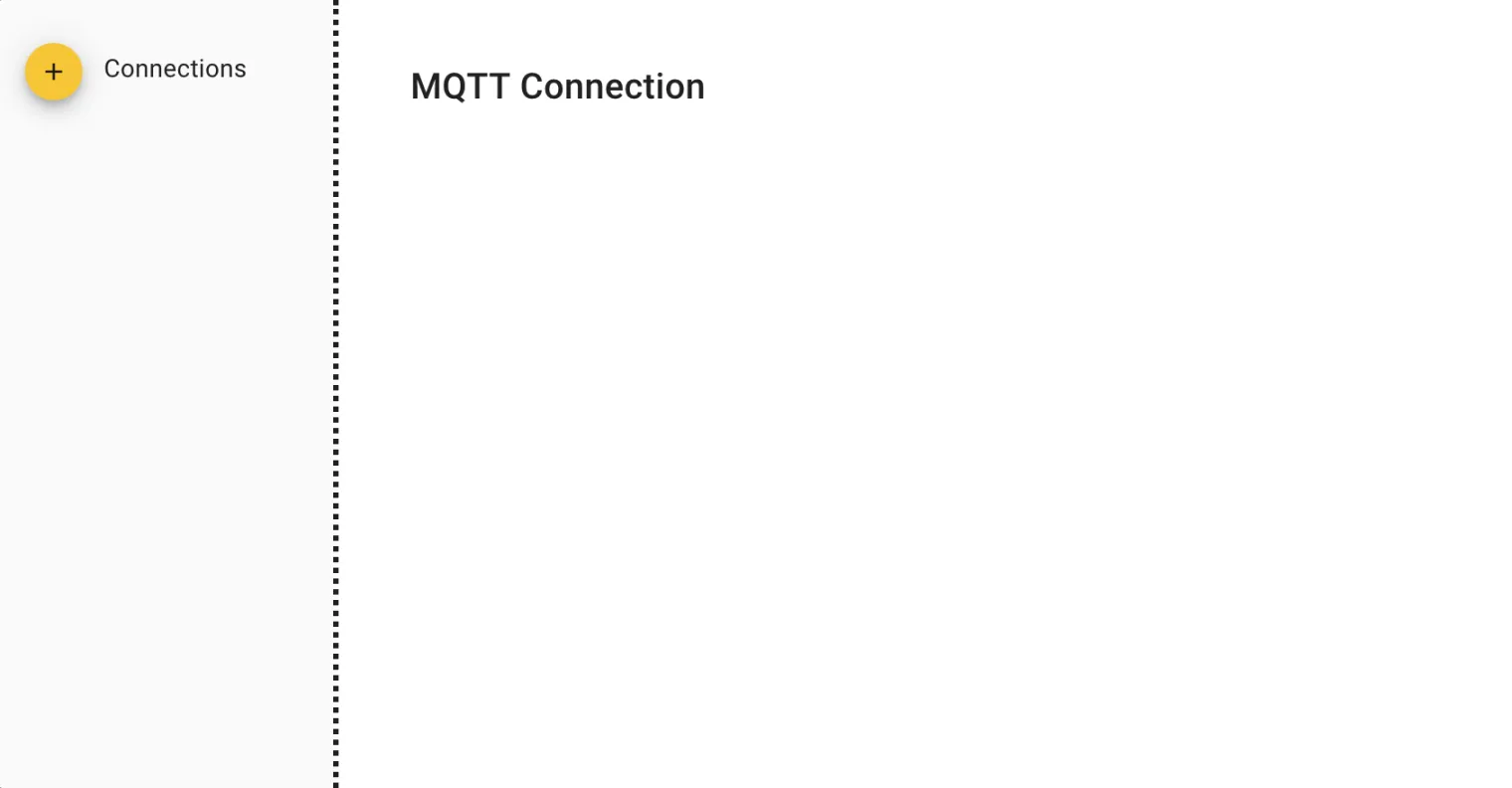 MQTT Explorer initialization page