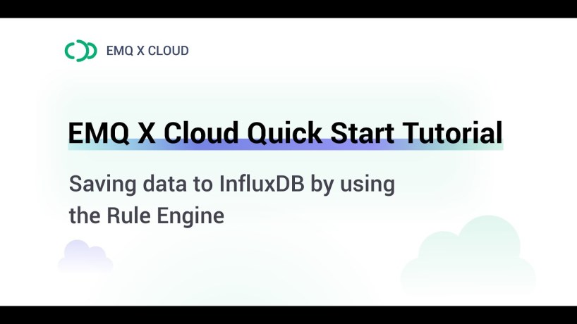 Saving data to InfluxDB by using the EMQX Cloud Rule Engine