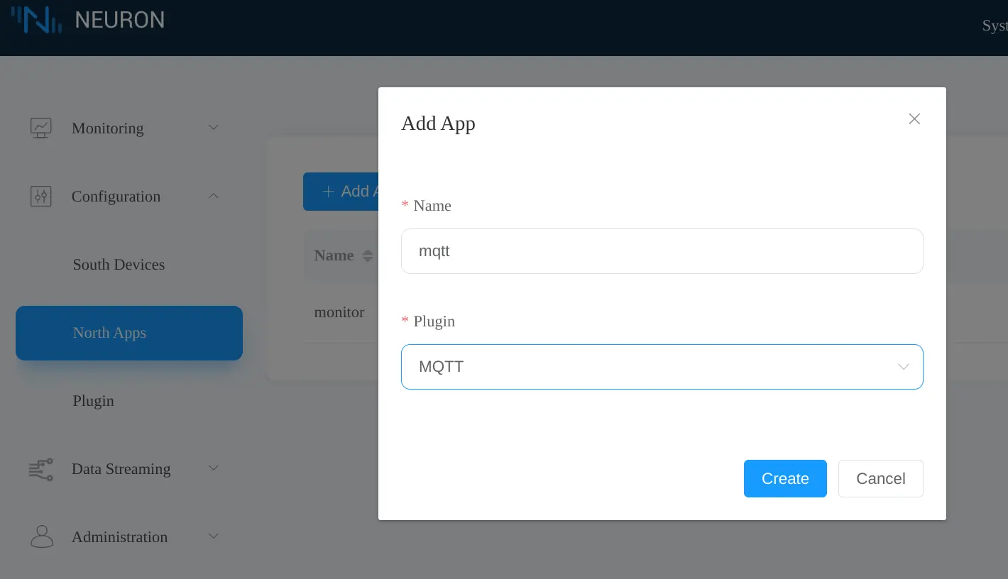 Add an MQTT north app