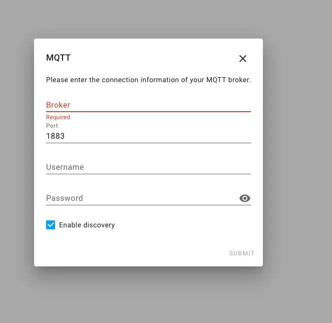 Add MQTT Broker to Home Assistant