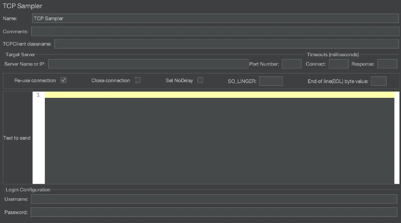 JMeter TCP Sampler