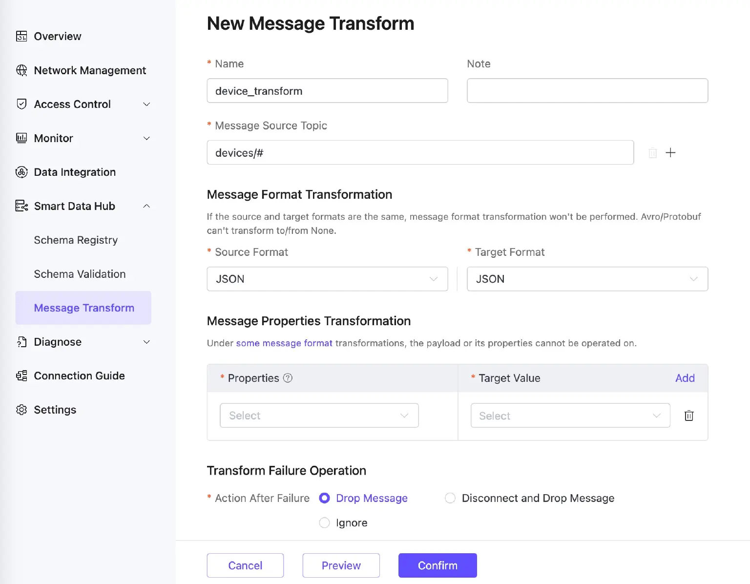 Configure Message Transformations