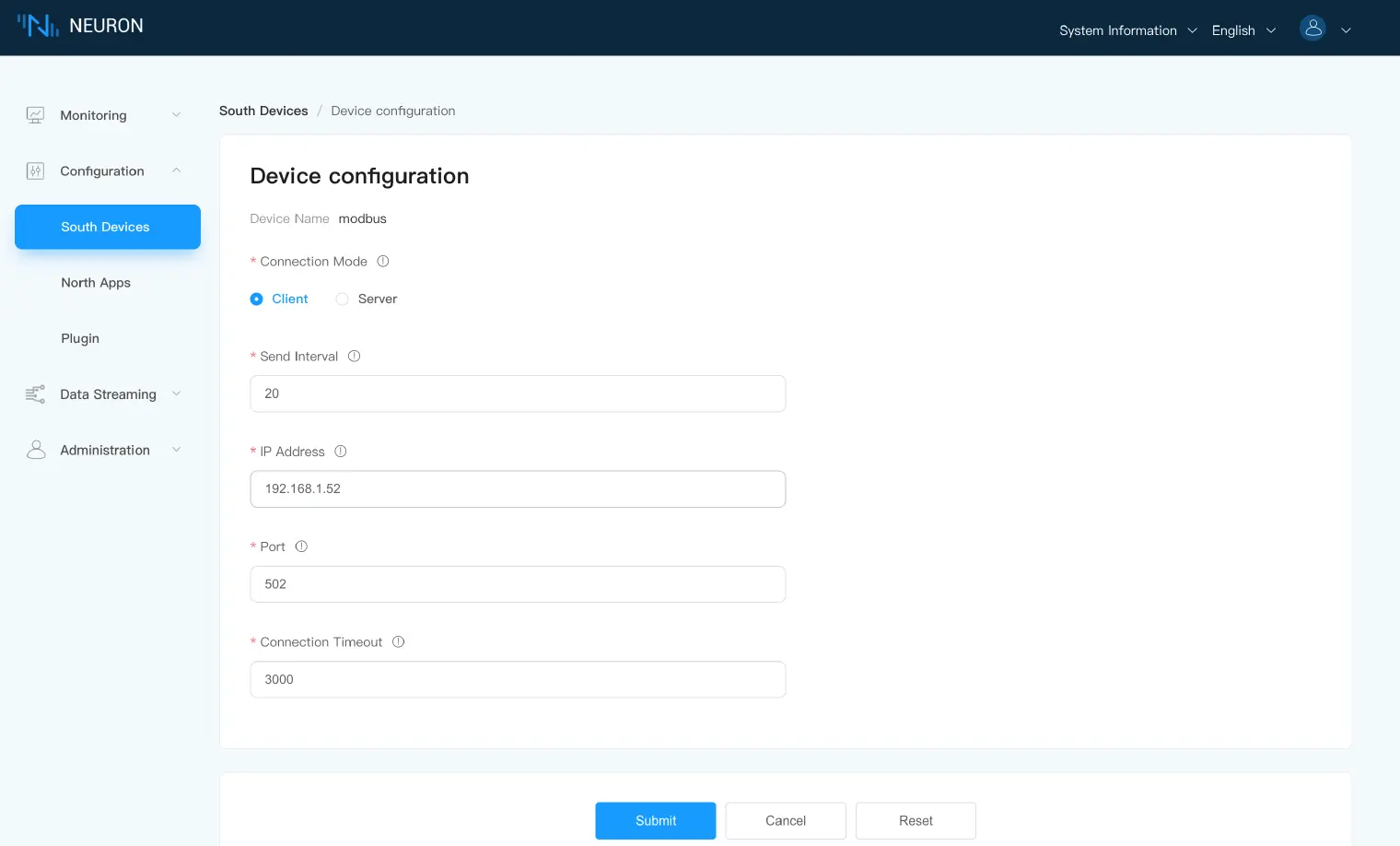 Device config