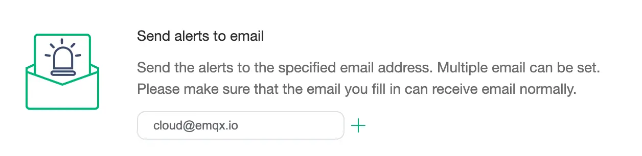 EMQX Cloud Mailbox alerts integration