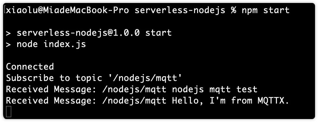 Receive messages in the console