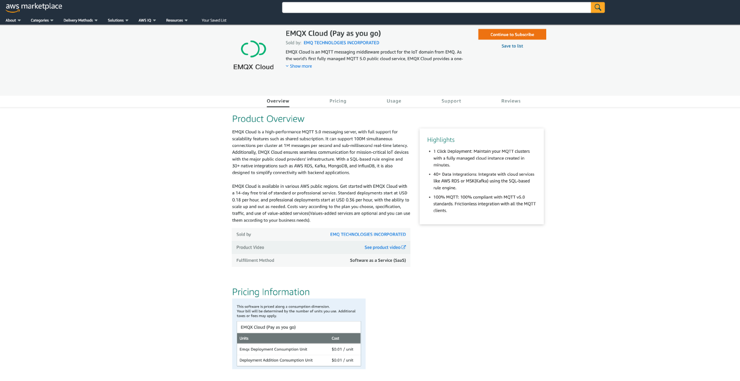 MQTT Cloud on AWS