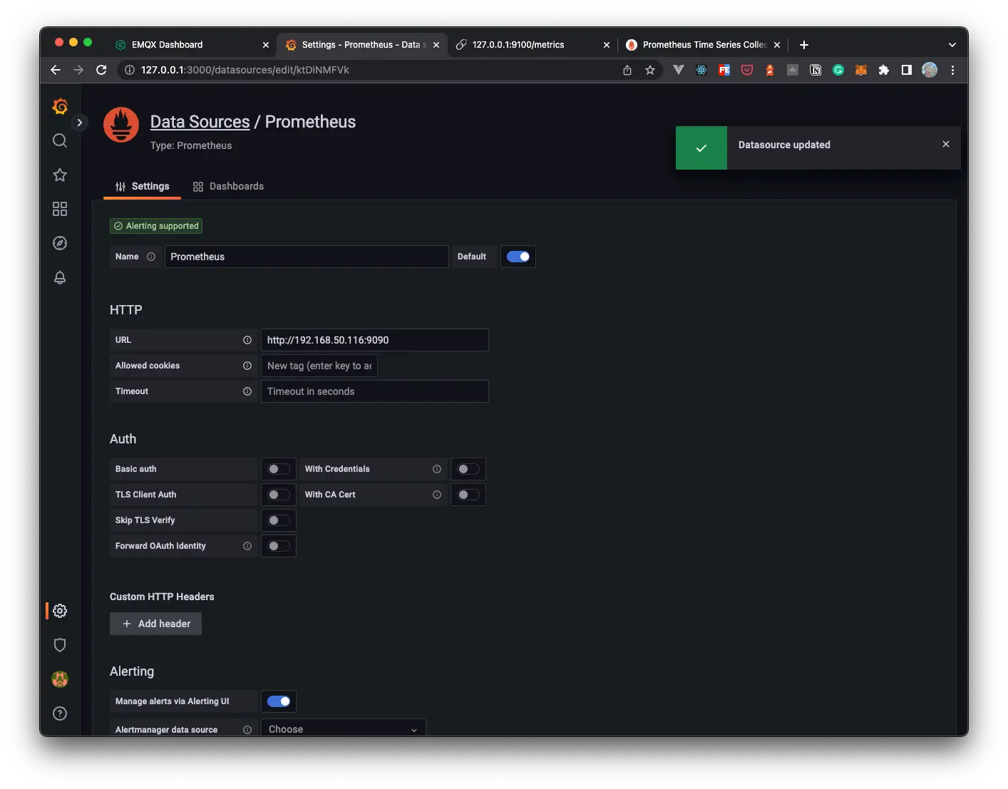 Grafana 添加 Prometheus 数据源