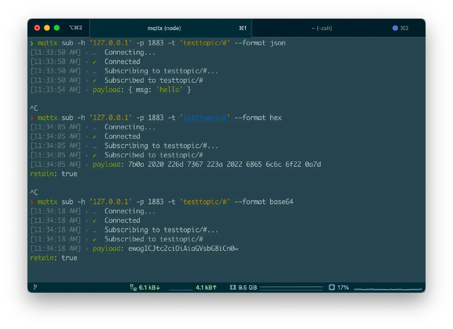 支持消息的格式转换