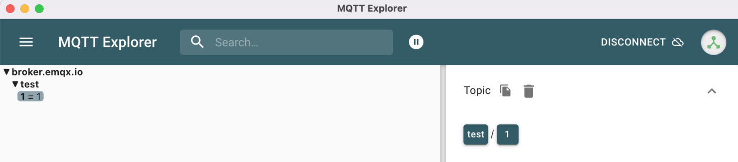 MQTT Explorer Connect