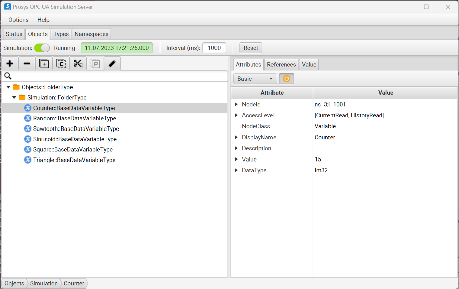 Select Counter::BaseDataVariableType