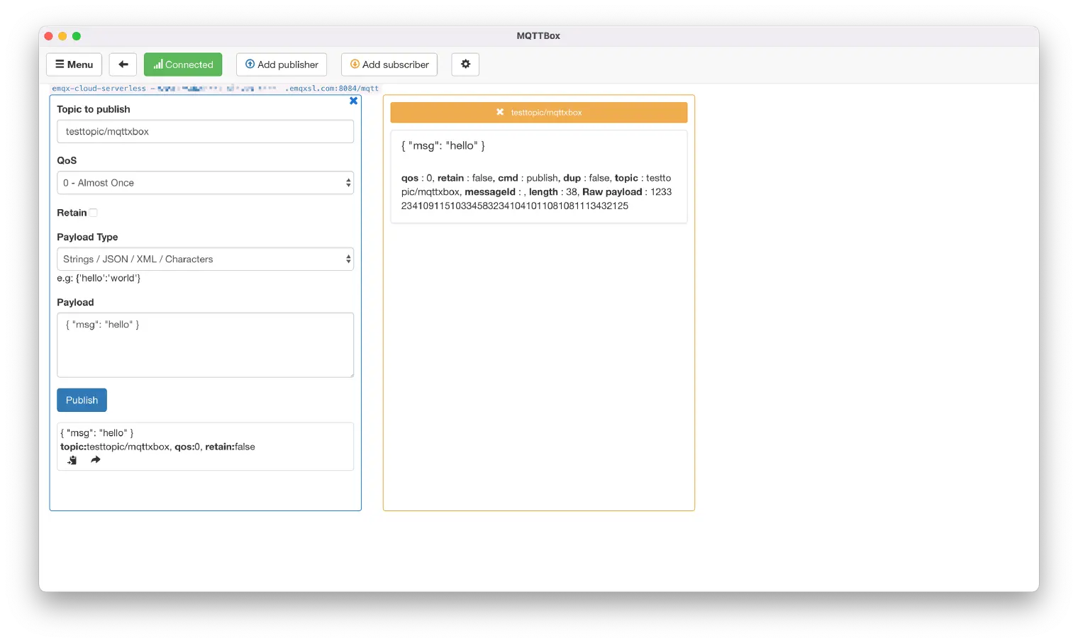 Publish MQTT Message