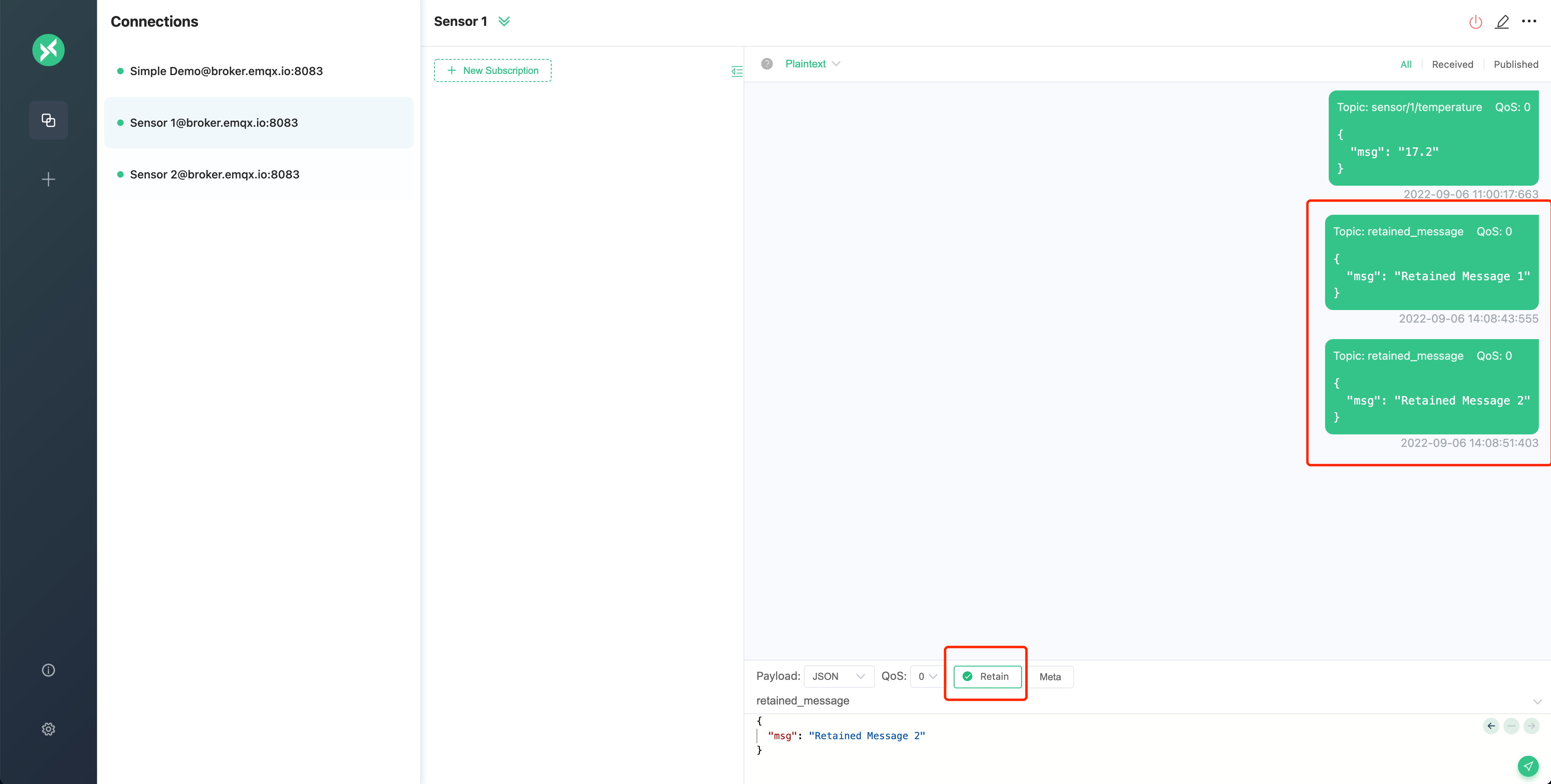 MQTT 保留訊息