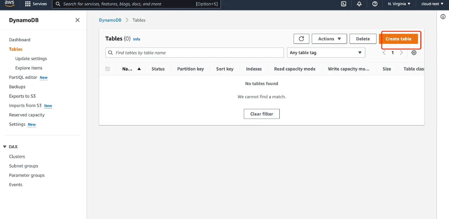 Create DynamoDB instances