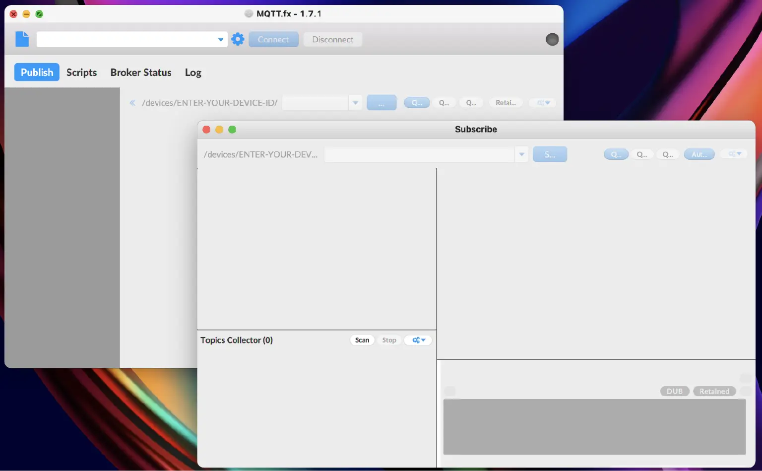 MQTT.fx 独立窗口