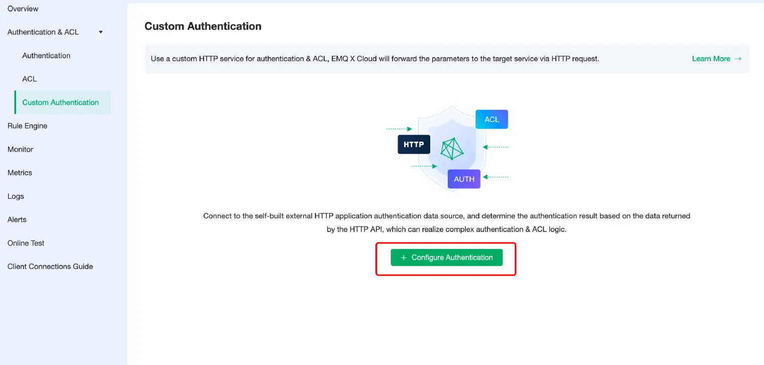 EMQX Cloud Custom Authentication