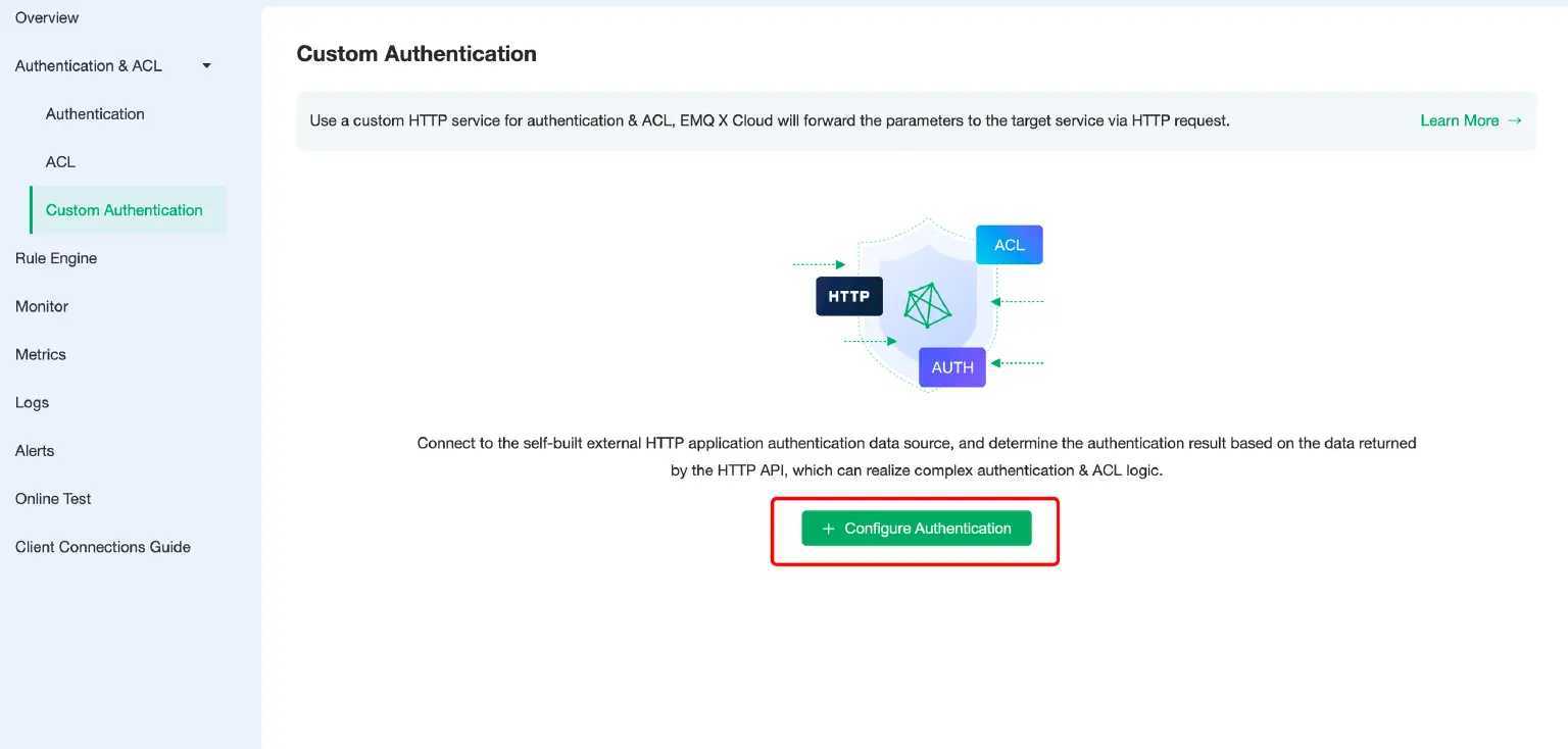 EMQX Cloud Custom Authentication