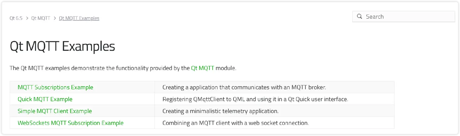 Qt MQTT Examples