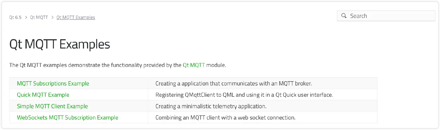 Qt MQTT Examples