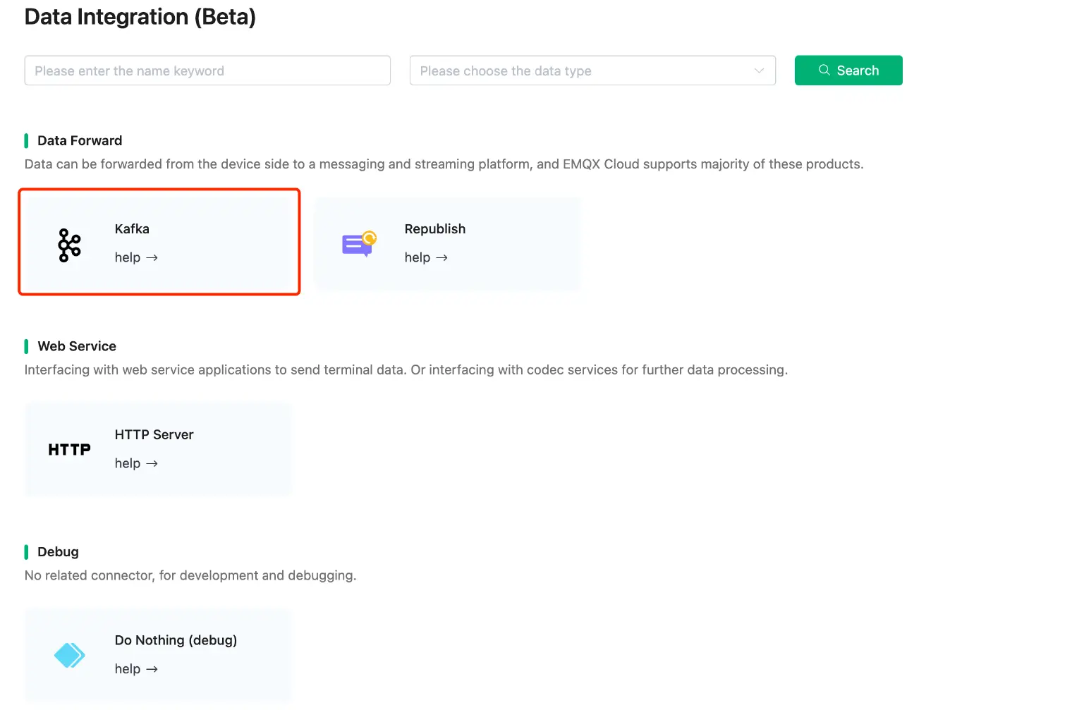 Create a Kafka connector