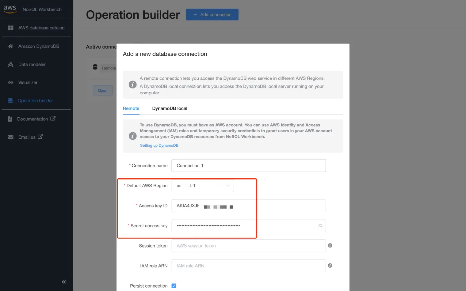 connect to DynamoDB