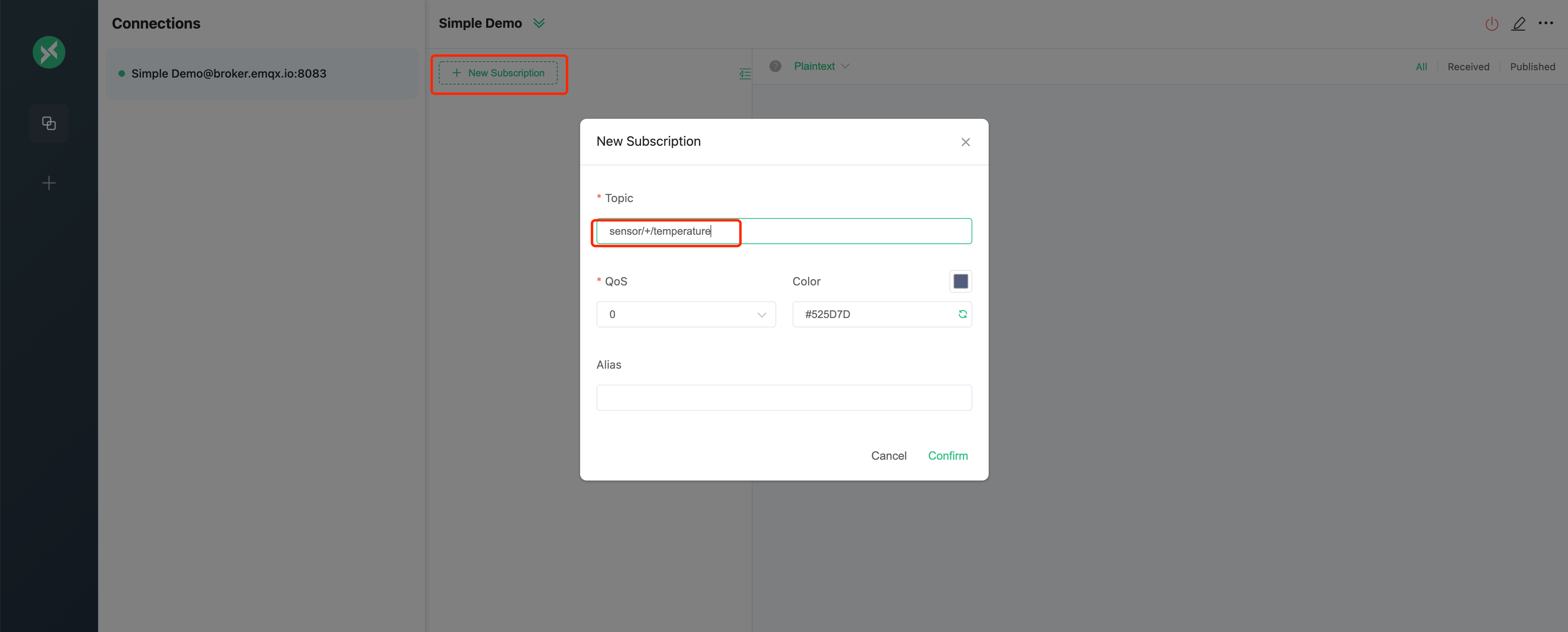 訂閱MQTT 通配符主題