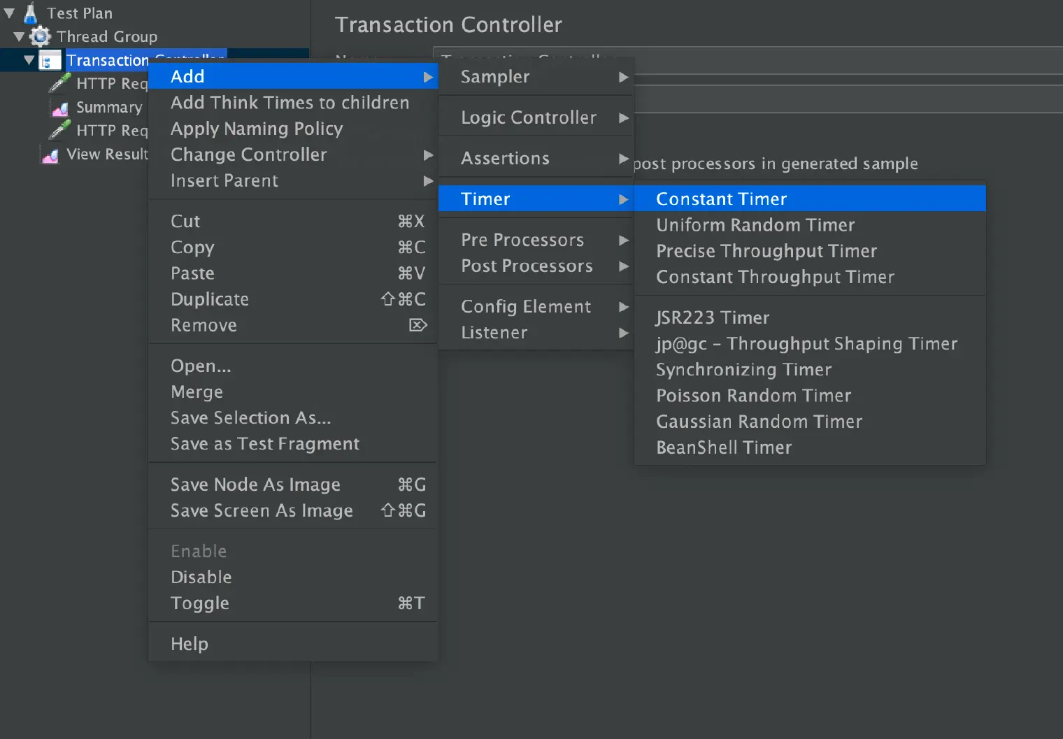 JMeter Constant Timer