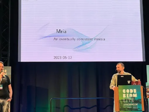 EMQX Reveals The Potential With Mnesia at The Live CodeBEAM Conference in Stockholm, Sweden 2023