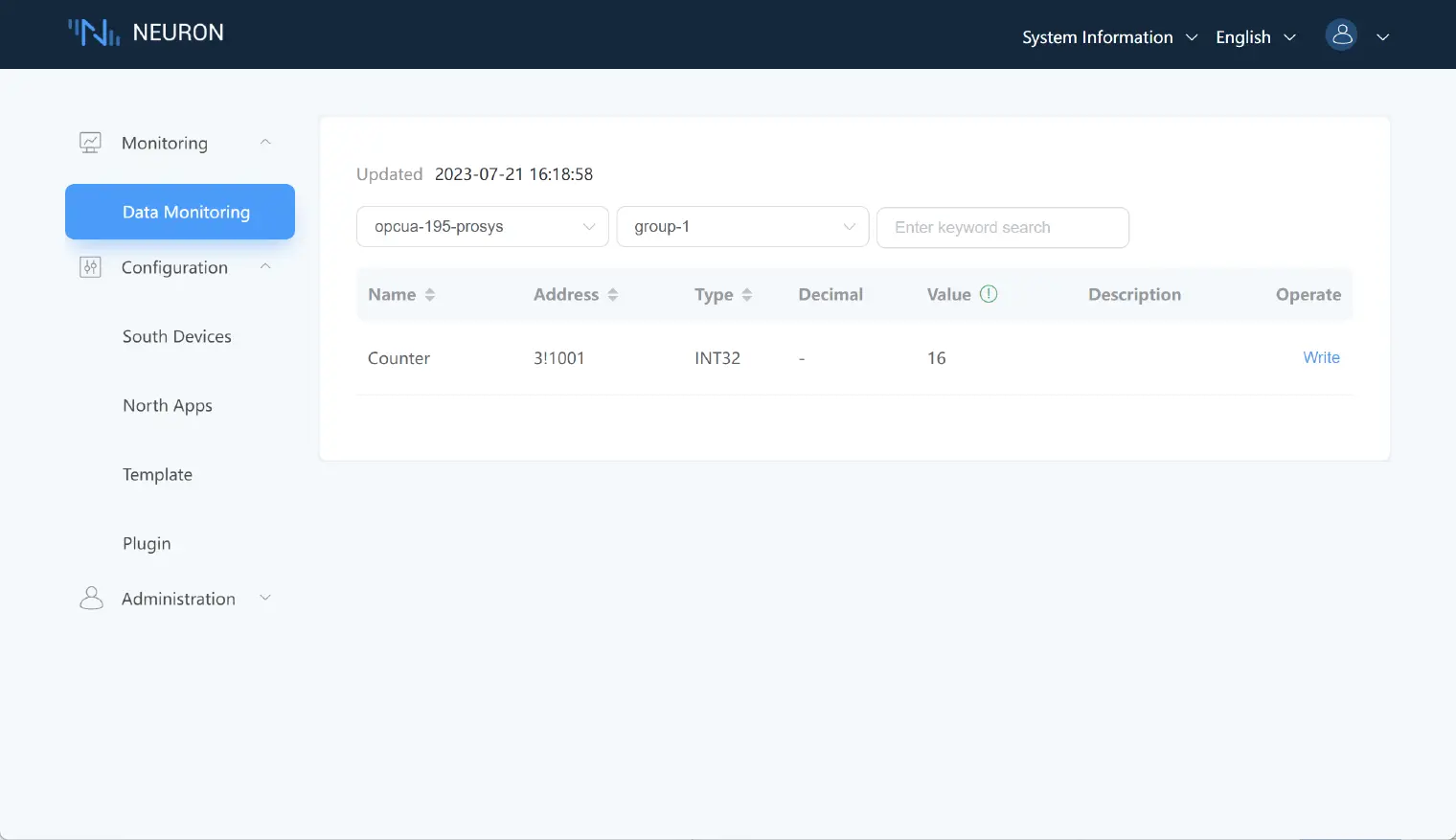 Neuron Dashboard