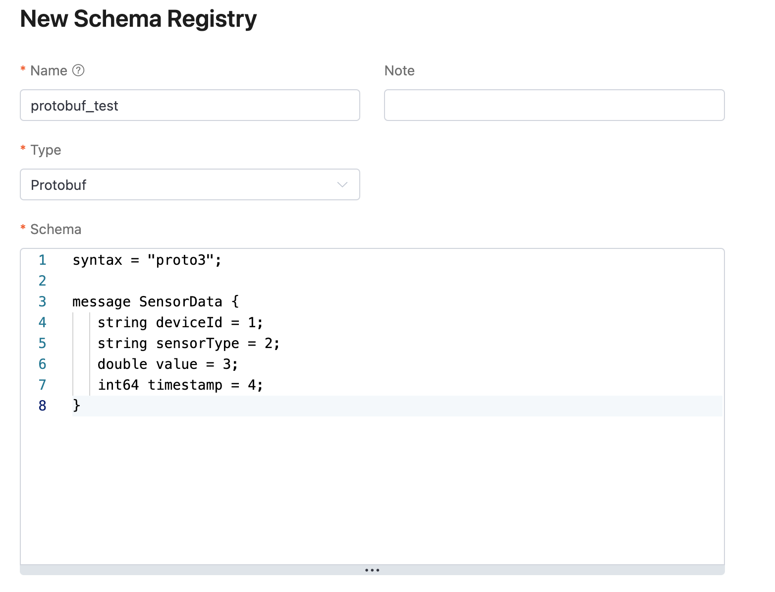 New Schema Registry