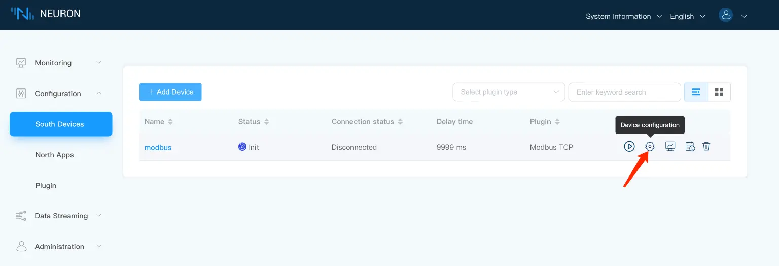 Set up the driver parameters