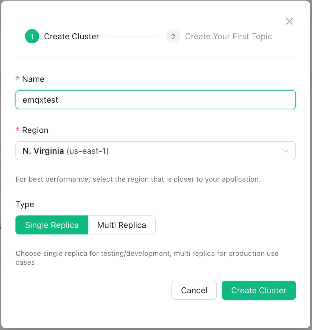 Create a Kafka Cluster