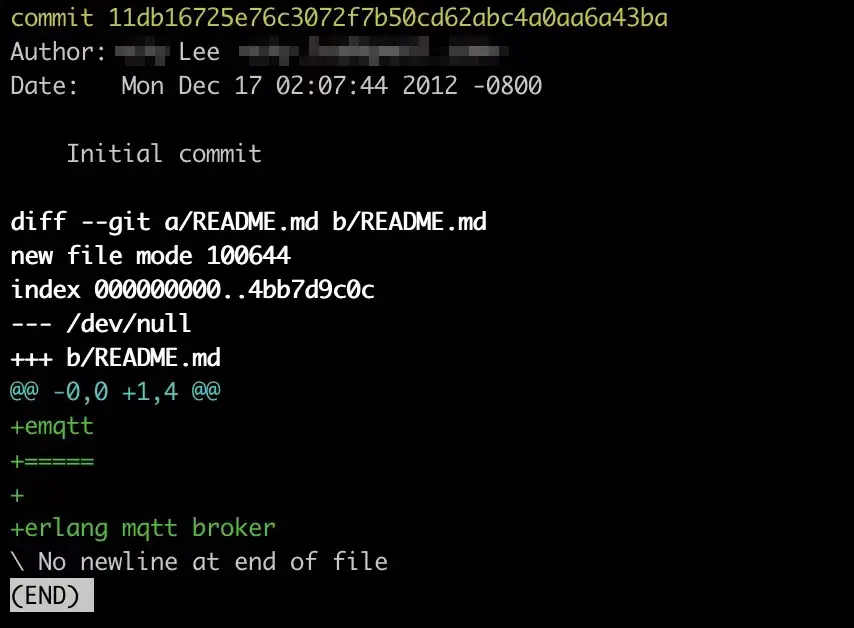 EMQX 在 GitHub 发布的初次提交