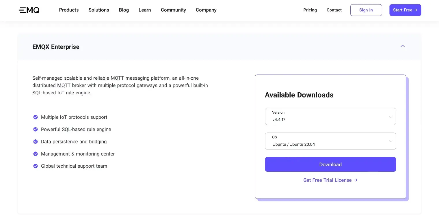 Download EMQX Enterprise