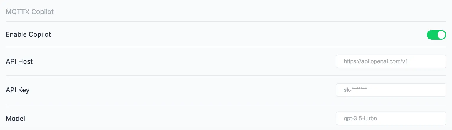 Support for Custom AI Copilot API
