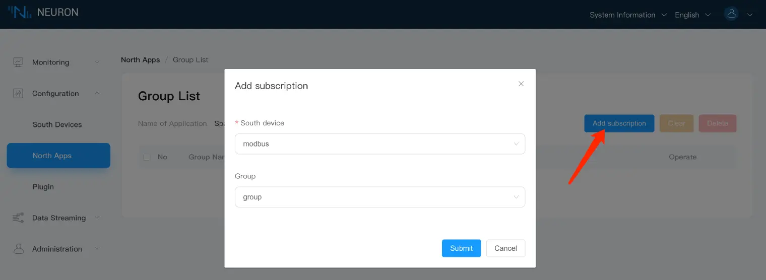 Add subscription