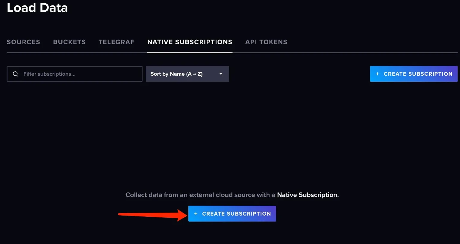 Create an MQTT subscription