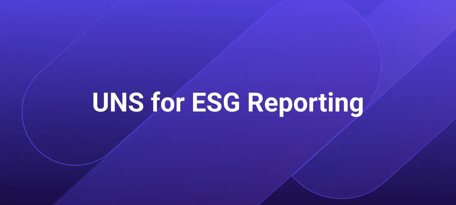 Revolutionizing ESG and Carbon Footprint Reporting with a Unified Namespace