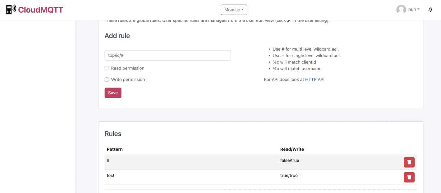 Username and Password Configuration