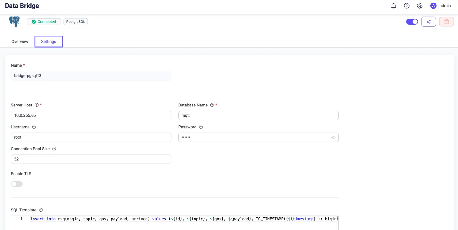 PostgreSQL Bridge 1